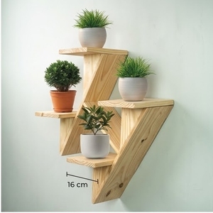 Estante de Pared Moderno de Madera para Plantas, Diseño Minimalista para Plantas Verdes de Interior - Product Image 3