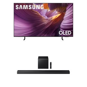 Téléviseur intelligent 4K de 55 pouces avec barre de son intégrée et caisson de basses pour une expérience home cinéma - Product Image 1