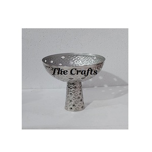 Bulk Metal Silver Color Food Serving Bowl Set Of Two Different Sizes Chocolate Bowl For Home And Restaurant Use - Product Image 2