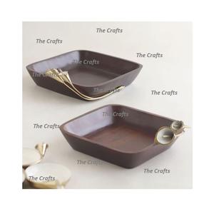 Juego de 2 tazones para servir de diferentes tamaños, diseño maravilloso, forma redonda, tazón de madera para servir alimentos a un precio razonable - Product Image 3