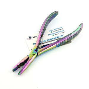 คีมจีบลูกปัดไมโครสีรุ้งพร้อมรูต่อผมมนุษย์2รูเครื่องมือต่อผมซิลิโคนยางอุปกรณ์เสริมสำหรับร้านเสริมสวย - Product Image 4