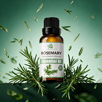 Huile Essentielle de Romarin Premium Marque Blanche 30ml Extrait Végétal Pur Naturel pour Soins Capillaires, Massage et Soins de la Peau