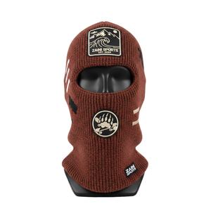 Pasamontañas para mujer para clima frío, material de punto acanalado de alta calidad, transpirable, tonos neutros, parche con logo personalizado para pasamontañas de mujer - Product Image 1