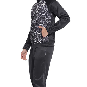 ชุดวิ่งมีซิปโพลีเอสเตอร์สำหรับผู้ชายชุดออกกำลังกาย - Product Image 3