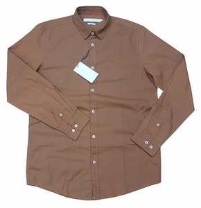 Chemise d'affaires formelle décontractée en coton Oxford, chemisier polo à manches longues, chemise souple et ajustée de haute qualité pour hommes - Product Image 6