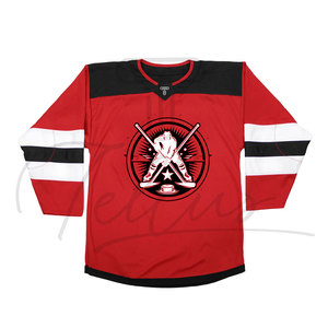 High Quality Custom Made Men's Ice Hockey Jersey with Professional Printing 100% <b>Polyester</b> Breathable & Quick Dry - Product Image 5