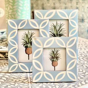 Cadre photo personnalisé léger en MDF avec incrustation d'os artisanale, finition pour la décoration de table de salon, accessoires de cadeaux personnalisés - Product Image 3