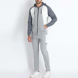 Venta al por mayor diseñe sus propios chándales Hombres Ropa casual Hombres Chándales de entrenamiento 100% Algodón Contraste de color Servicio OEM - Product Image 2