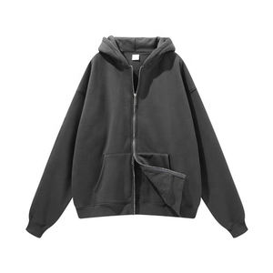 เสื้อฮู้ดแบบสวมหัวซิปคู่ของผู้ชายเสื้อฮู้ดแบบกำหนดเองมีซิปแบบรูดซิปแบบเต็มตัวสำหรับ2025 - Product Image 1