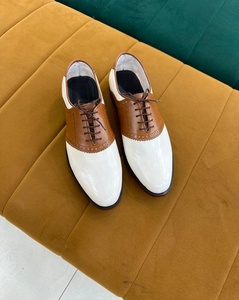 Zapatos Oxford de Vestir de Lujo para Hombre, con Punta en Pico, Dos Tonos, Blancos y Marrones, de Cuero Formal, para Primavera y Otoño, Ideales para Bodas y Fiestas - Product Image 2