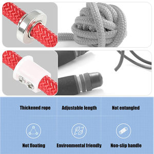 Cuerda de Saltar de 16 Pies de Largo para Niños y Adultos, Cuerda de Saltar Doble Ajustable con Cuerda Trenzada de Nailon de Alta Resistencia - Product Image 3