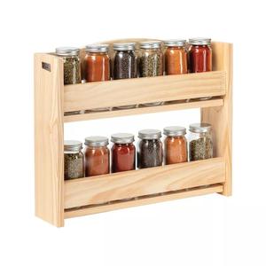 Customized Stairs Design <b>Wooden</b> Cabinet <b>Spice</b> <b>Rack</b> for Home Kitchen Storage Organizer Use <b>Spice</b> Herbs <b>Rack</b> Holder - Product Image 3