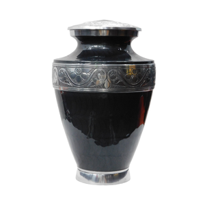 Urnas de cremación modernas de aluminio para adultos con hermoso acabado de Peltre y esmalte de marfil para funerales y almacenamiento de cenizas - Product Image 5