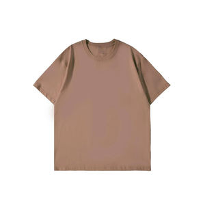 เสื้อยืดผ้าฝ้าย100% สำหรับผู้ชายเสื้อยืดถักทรงโอเวอร์ไซส์ออกแบบโลโก้ได้ตามต้องการ - Product Image 4