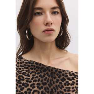 Chemise asymétrique à col léopard - Product Image 4