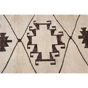 Alfombra de 3.1x10.1 pies, Alfombra Turca Vintage, Alfombra a Cuadros Marrón Herki - Product Image 5