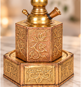 Cachimba Egipcia de Latón Hecha a Mano de Primera Calidad – Diseño Tradicional Único para Mesa - Product Image 4