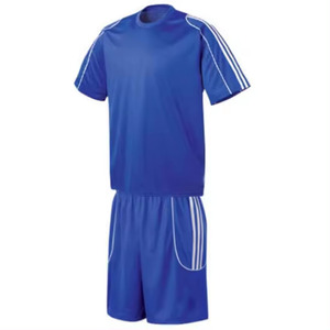 Ensemble maillot et short de football bleu, vêtements de sport par sublimation, kit de football athlétique, fournisseur en gros OEM, uniformes de football personnalisés - Product Image 3