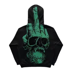 Sweat-shirt unisexe à capuche personnalisé OEM, modèle 2024 le plus vendu, en molleton 100 % coton délavé, en tissu éponge français, écologique - Product Image 4