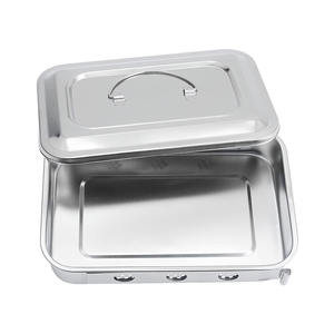 Caja Instrumentos Quirúrgicos Acero Inoxidable 24cm x 16cm por amrid quirúrgico - Product Image 1