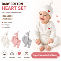 Conjunto de Ropa para Bebé ECOENZO al por Mayor, 100% Algodón, 3 Piezas, Cierre con Broches, Estilo Europeo Americano, Body para Bebé