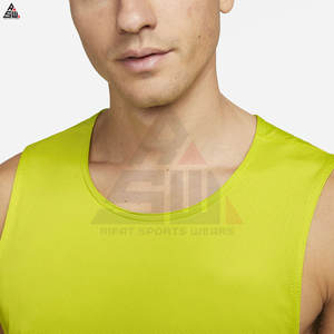 Camisetas sin Mangas para Hombre con Diseño de Logotipo Personalizado, Servicio OEM, Camisetas sin Mangas Transpirables de Algodón/Fibra de Bambú - Product Image 4