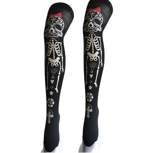 Calcetines altos hasta el <span class=keywords><strong>muslo</strong></span> con estampado de Halloween para mujer y niña, medias a la moda para Halloween, 1 par - Product Image 4
