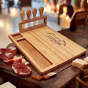 Ensemble de planches à découper en bois de haute qualité, multi-tailles |   Couteau de cuisine professionnel rectangulaire, durable et facile à nettoyer - Product Image 2