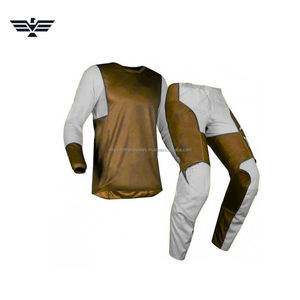 Combinaison de course moto unisexe, ensemble chemise et pantalon à manches longues, respirant, séchage rapide, % polyester, personnalisable avec le nom de l'équipe, toutes saisons - Product Image 4