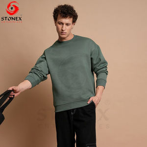 Sweat-shirt ras du cou en coton personnalisé de haute qualité pour hommes ODM Designer Print Solid Raw Edge Lounger Wear pour une utilisation en hiver - Product Image 6