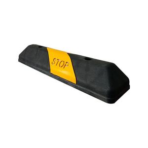 Lot de 2 butées de stationnement en plastique noir-jaune de 60 cm pour les rebords des parkings - Product Image 2