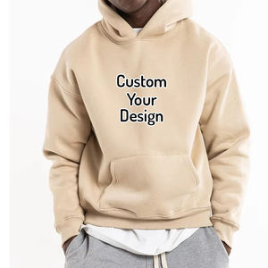 Sweat à capuche pour hommes taille XL anti-rétrécissement crocheté coupe-vent doux doublé fermeture éclair brodé solide hip-hop - Product Image 1