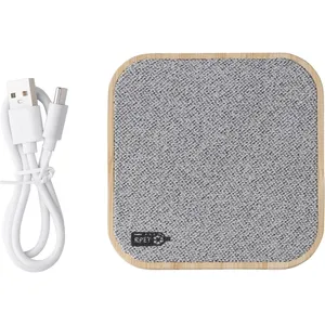 Caricatore Wireless Ecologico in Bambù Moses, Gadget USB Promozionale - Product Image 2