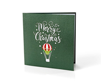 Tarjeta de Felicitación Navideña 3D con Modelo Pop-up de Santa Claus y Reno para Navidad