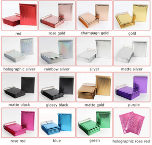 Thân thiện với môi nhựa bền vận chuyển bao bì cầu vồng kim loại Poly Holographic bong bóng bưu phẩm độn bong bóng phong bì gửi thư - Product Image 6