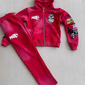 Pantalones de chándal de invierno de secado rápido con cremallera para hombre, ropa informal vintage personalizada de 100% algodón para hombre - Product Image 1