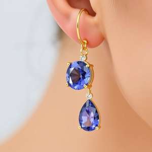 Boucles d'oreilles modernes faites à la main en argent sterling 925 derniers bijoux de mode de conception pour le mariage des femmes - Product Image 5