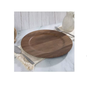 Placa de cargadores de madera decorativa rústica Placas de cargador de boda para utensilios de cocina y uso en restaurantes - Product Image 5