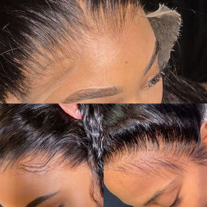 Perruque brésilienne sans colle 13x6 HD brute non traitée pour cheveux de bébé à cuticules frontales alignées avec vague de corps pour femmes noires de qualité supérieure - Product Image 4