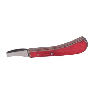 Cuchillo de pezuña de doble bucle en S, mango de madera con cuchillo de pezuña ovalado de bucle grande, herramienta de herrador, instrumento veterinario - Product Image 4