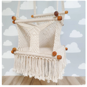 MANGO WOOD HANMDAD COTTON TWISTED BABY <b>SWING</b> for BIRTHDAY GIFT for YOUR NEWBORN BABY - Product Image 4