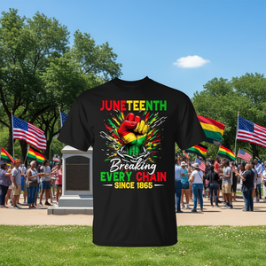 Camiseta Juneth Freedom para Hombre, Rompiendo Cada Cadena Desde 1865, Producto Promocional - Product Image 3