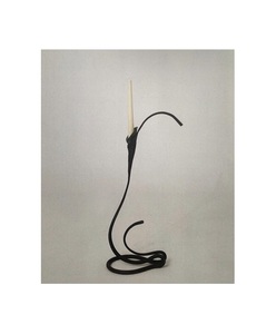 鉄製の金属製キャンドルホルダーオープンフレームワークと従来のホワイエ照明用に作成されたクラシックなリングディテール - Product Image 1