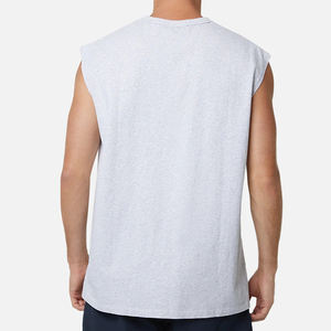 <b>Men's</b> Heavyweight Vest 100% Cotton Blank High Quality Custom Design Oversized Casual Sleeveless <b>tank</b> <b>Top</b> <b>for</b> <b>Men</b> - Product Image 4