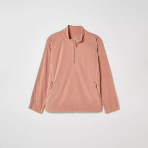 Quart Zip Mode Unisexe Surdimensionné Raglan Manches Sweat Pull Logo Personnalisé Hiver Chaud Polaire Hommes Hoodies - Product Image 5