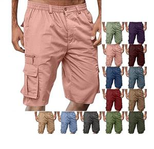 Gran oferta de pantalones cortos Cargo para hombre, pantalones cortos Cargo lisos de algodón 100% personalizados para hombre, secado rápido, hasta la rodilla, bajo SERVICIO DE MOQ - Product Image 3
