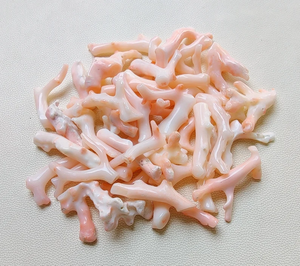 Lote de palos de coral, japonés natural, cuentas de palo de coral blanco, palo rosa pulido suave, piedra preciosa de coral suelta - Product Image 2