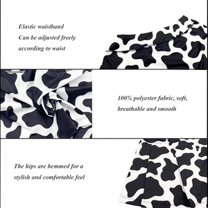 Jupe taille haute pour femmes imprimée de logo personnalisé Vêtements pour femmes taille haute en tissu polyester de couleurs unies de style soleil - Product Image 4