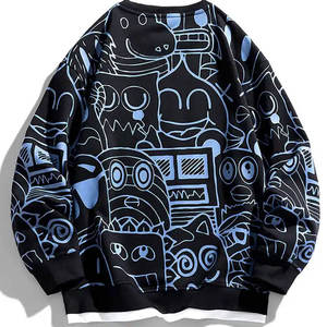 Unisex Winter XL Size ODM Pulpit Sweatshirt 100% Cotton Custom Street Print Solid Hip Hop Technics Men's Thermal Pullover - Product Image 2