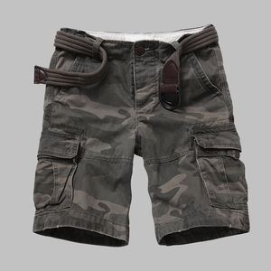 Short cargo décontracté en denim pour hommes, pantalon court baggy multi-poches en jean de rue haute du Pakistan - Product Image 5